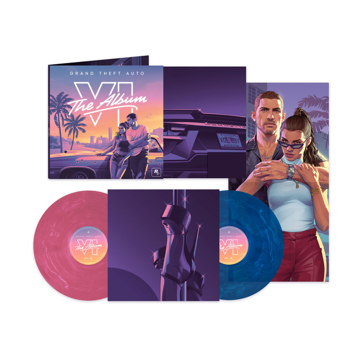 Various Artists - Grand Theft Auto VI: The Album (Indie Exclusive Pink & Blue Vinyl)