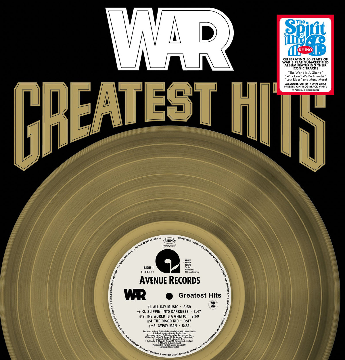 War - Greatest Hits (Black Vinyl, 50th Anniversary Edition) Vinyl > LP Rhino NEW NEW