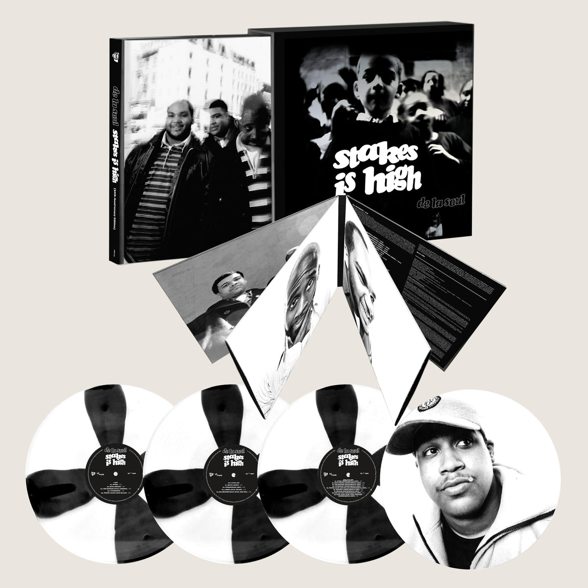 De La Soul - Stakes Is High: 30th Anniversary (Black & White Spoke Effect 4LP Box Set) Vinyl > Box Set Chrysalis NEW NEW