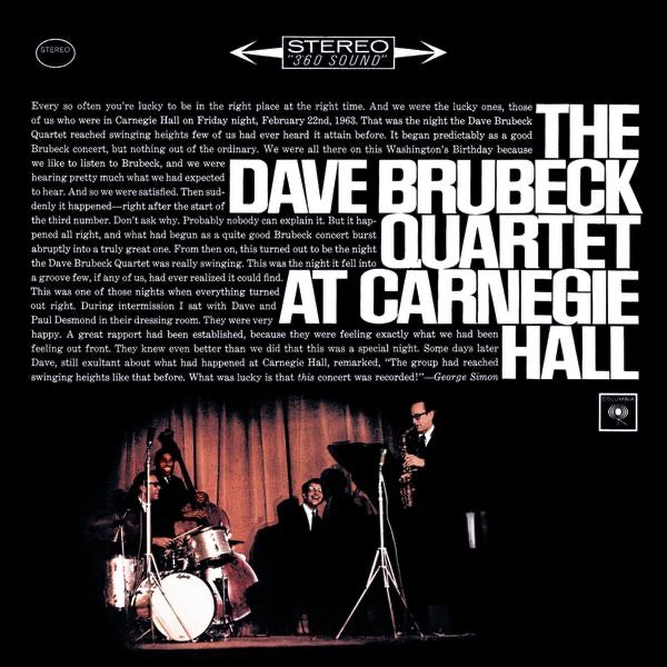 [PREORDER] The Dave Brubeck Quartet - At Carnegie Hall Preorder Speakers Corner 2026 / Germany / 180 Gram Audiophile Reissue, Gatefold / Speakers Corner NEW NEW