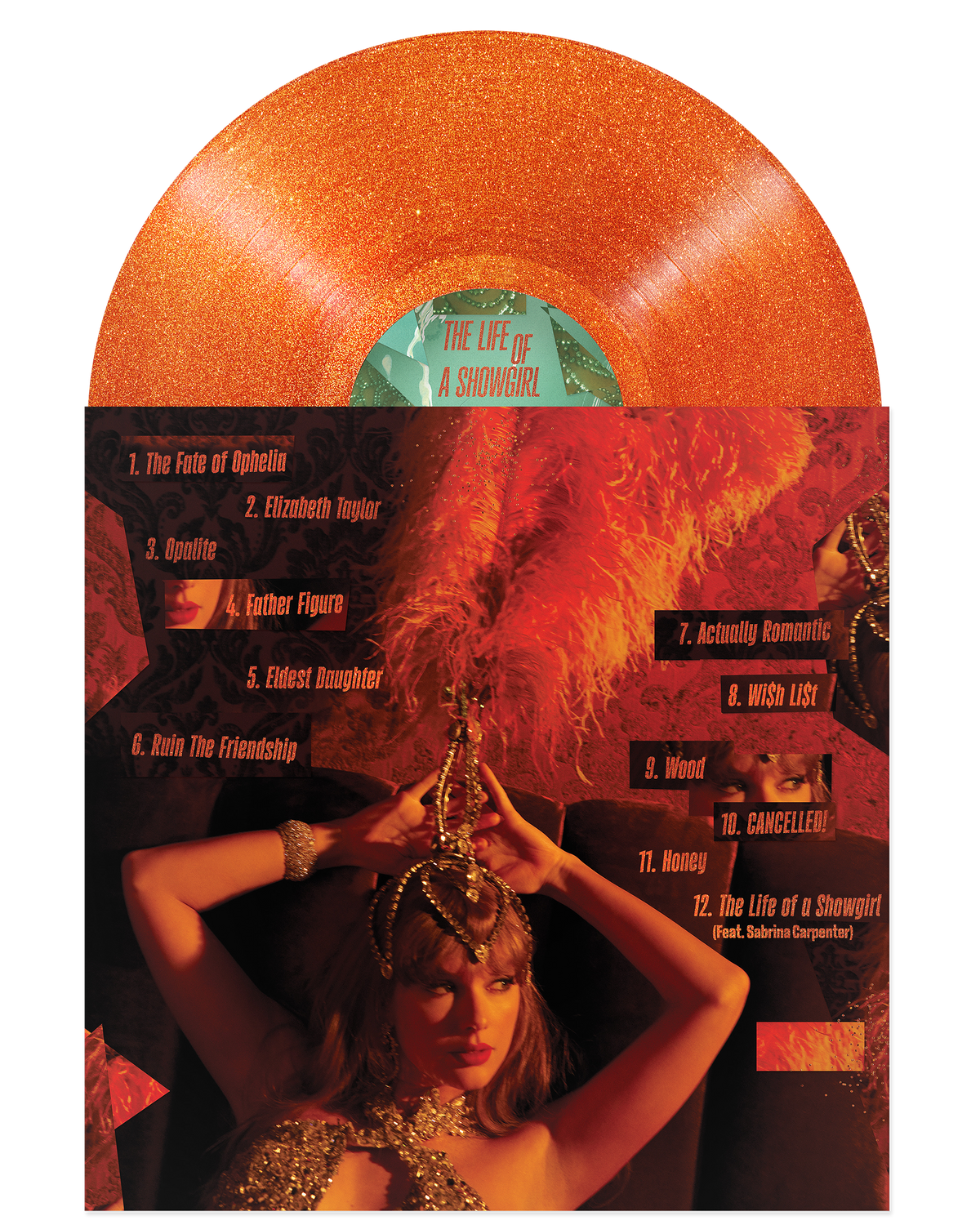 Taylor Swift - The Life of a Showgirl (Portofino Orange Glitter Vinyl) Vinyl > LP Republic Records