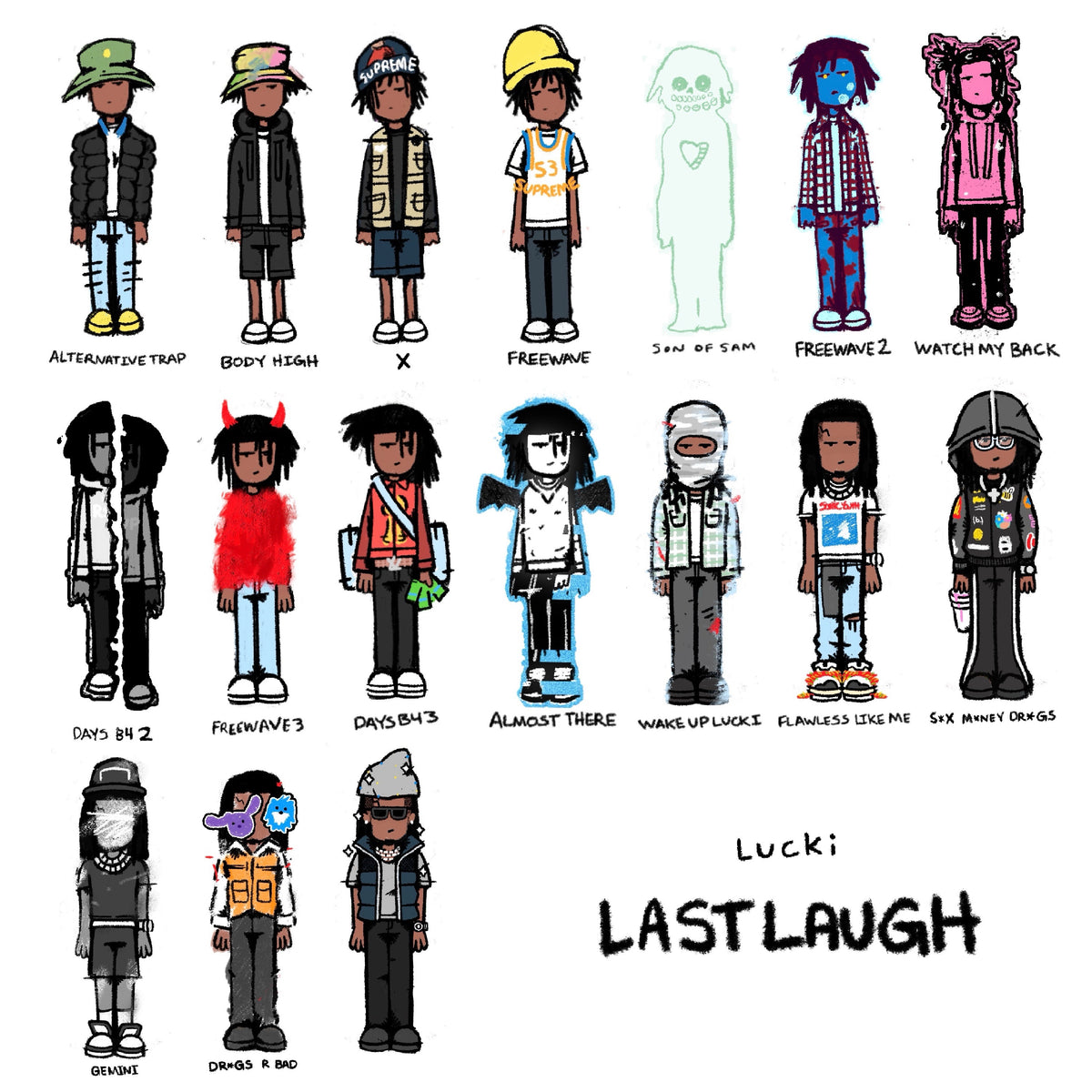 Lucki - Last Laugh (Archive Tape) (Indie Exclusive Pink Glitter Vinyl) Vinyl > LP Empire