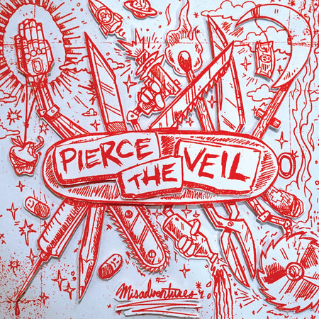 Pierce The Veil - Misadventures (Indie Exclusive Silver with Red Splatter Vinyl) Vinyl > LP Fearless Records