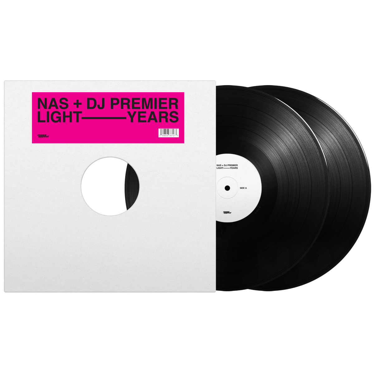 Nas + DJ Premier - Light-Years (Indie Exclusive Black Vinyl Day Ones Edition) magenta sticker