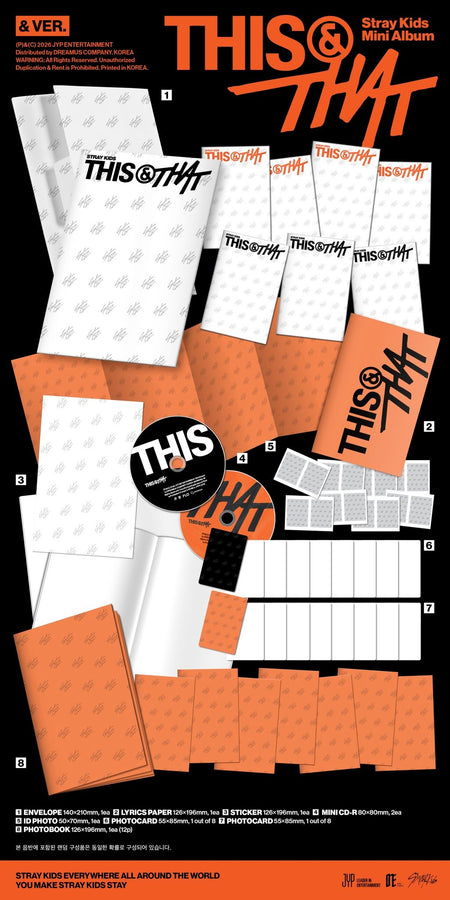 Stray Kids - THIS & THAT (& Version CD) package contents