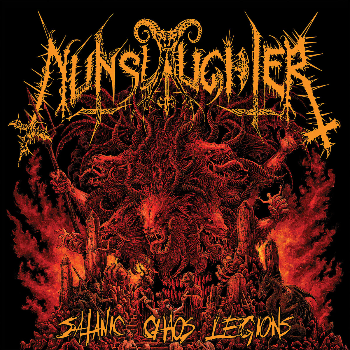 [PREORDER] Nunslaughter - Satanic Chaos Legions Preorder Frontiers Records 2026 / US / LP Indie Exclusive Colored Vinyl Orange / Frontiers Records NEW NEW