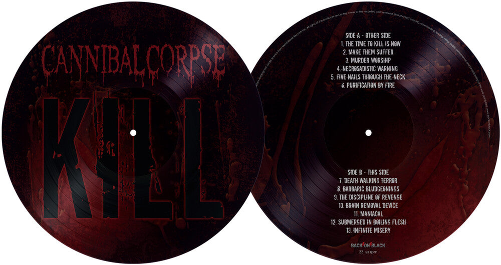 Cannibal Corpse - Kill (Picture Disc Vinyl) Vinyl > LP Back On Black NEW NEW