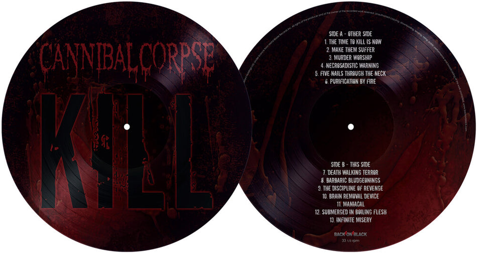 Cannibal Corpse - Kill (Picture Disc Vinyl) Vinyl > LP Back On Black NEW NEW