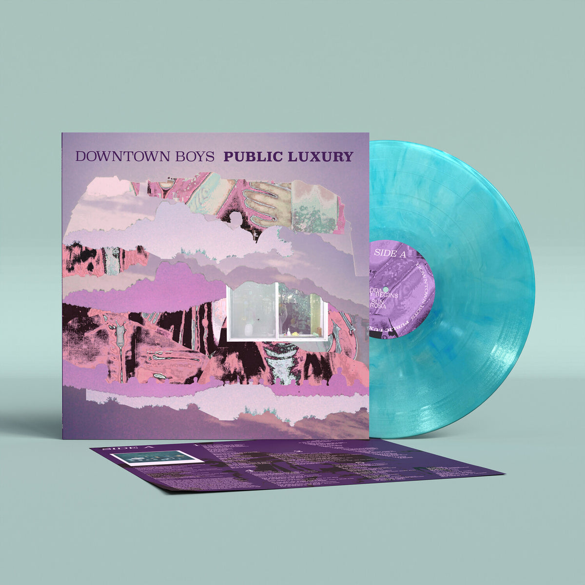 Downtown Boys - Public Luxury, ocean blue colored vinyl LP