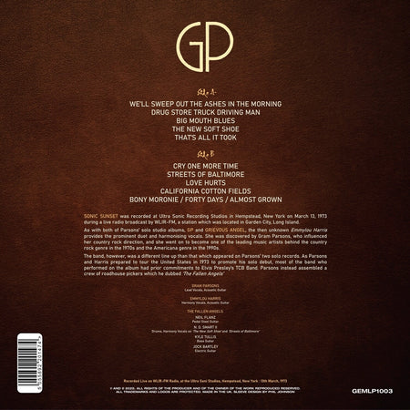 Gram Parsons and the Fallen Angels - Sonic Sunset (Indie Exclusive Yellow Vinyl) Vinyl > LP Gemini