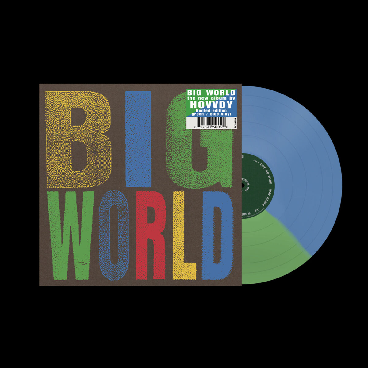 Hovvdy - Big World, Indie Exclusive green and blue colored vinyl LP