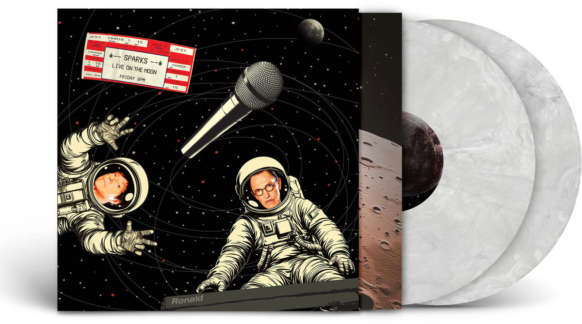 [PREORDER] Sparks - Sparks Live on the Moon Preorder Transgressive 2026 / Moon-Coloured Marble Silver Vinyl 2LP Gatefold, Limited Edition / Transgressive NEW NEW