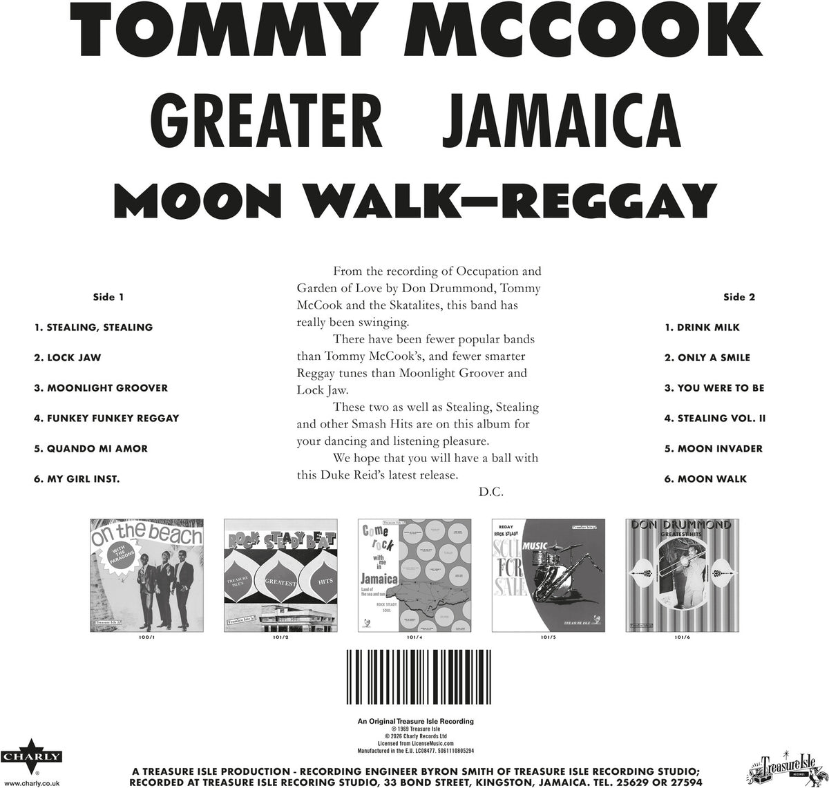 Tommy McCook - Greater Jamaica Moon Walk - Reggay (Deluxe Edition Vinyl) Vinyl > LP Charly