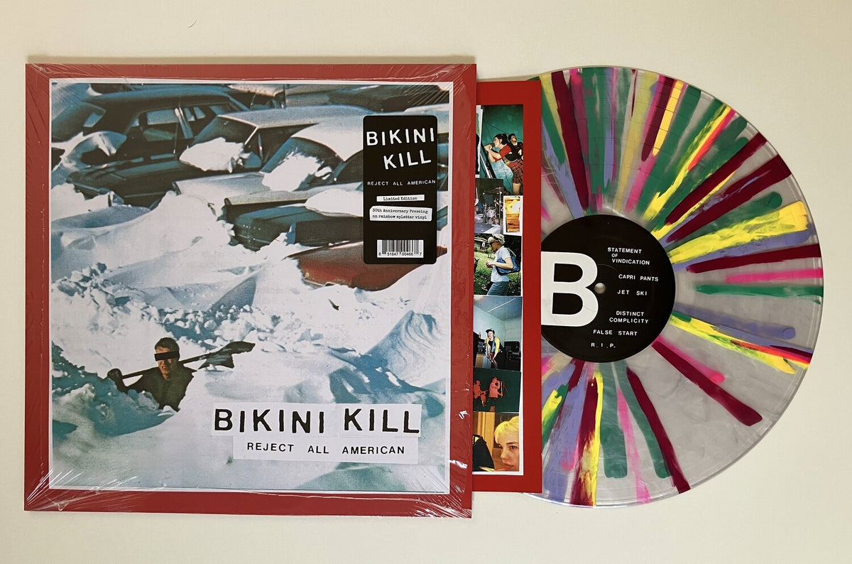 [PREORDER] Bikini Kill - Reject All American Preorder Bikini Kill Records 2026 / US / Rainbow Splatter Vinyl LP (30th Anniversary Edition) / Bikini Kill Records NEW NEW