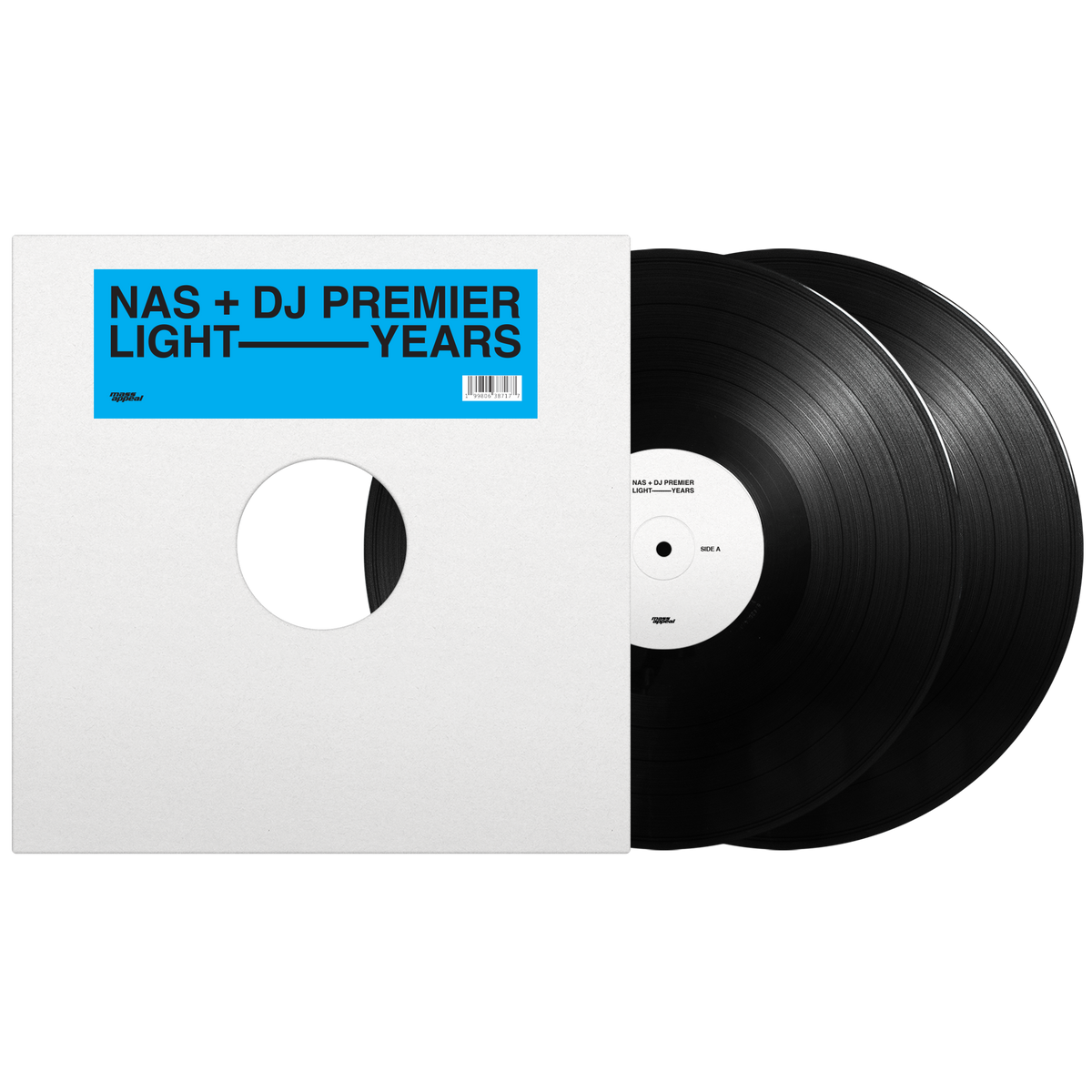 Nas + DJ Premier - Light-Years (Indie Exclusive Black Vinyl Day Ones Edition) cyan sticker