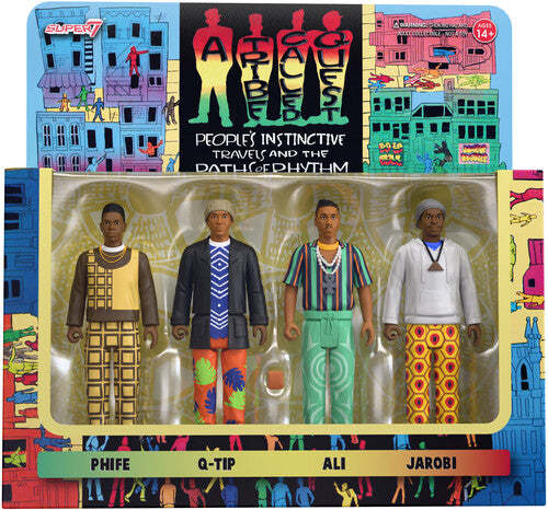 Super7 - A Tribe Called Quest - ReAction Figures Wv1 - People's Instinctive Travels and the Paths of Rhythm 4-Pack Evergreen Vinyl
