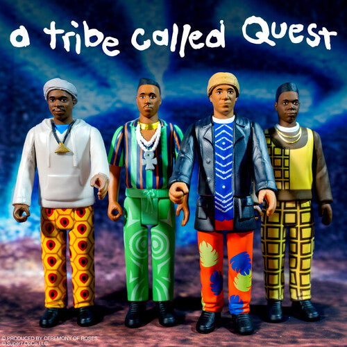 Super7 - A Tribe Called Quest - ReAction Figures Wv1 - People's Instinctive Travels and the Paths of Rhythm 4-Pack Evergreen Vinyl