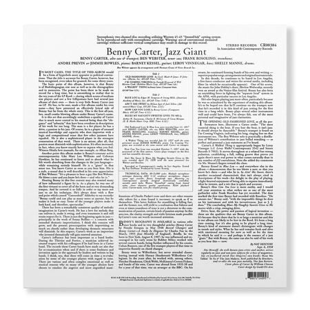 Benny Carter - Jazz Giant (Contemporary Records Acoustic Sounds Series) Vinyl > LP Craft Recordings