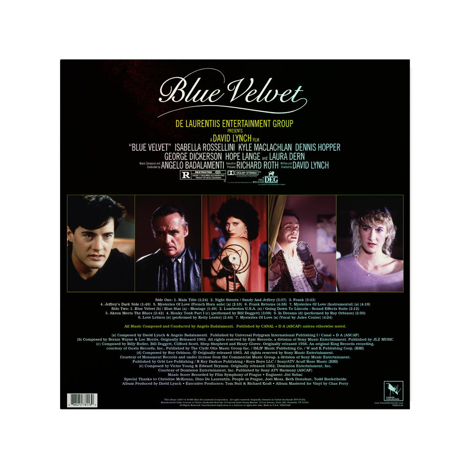 Angelo Badalamenti - Blue Velvet Original Motion Picture Soundtrack (Silver Vinyl, 40th Anniversary) Vinyl > LP Varese Sarabande