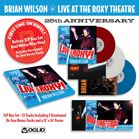 Brian Wilson - Live at the Roxy Theatre (Red, White & Blue 3LP Box Set) Vinyl > Box Set Oglio Records NEW NEW