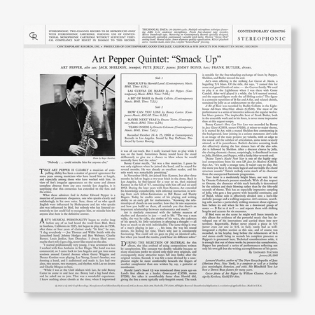 Art Pepper Quintet - Smack Up (Contemporary Records Acoustic Sounds Series) Vinyl > LP Craft Recordings