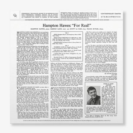 Hampton Hawes - For Real! (Contemporary Records Acoustic Sounds Series) Vinyl > LP Craft Recordings