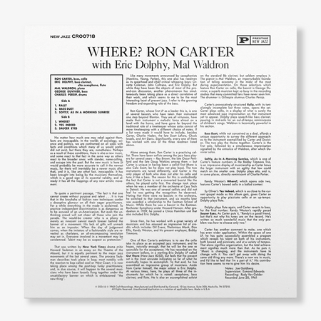 Ron Carter - Where? (Original Jazz Classics Series Vinyl)
