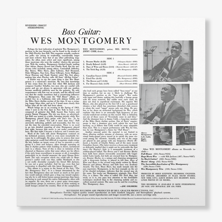 Wes Montgomery - Boss Guitar (Original Jazz Classics Series) Vinyl > LP Craft Recordings