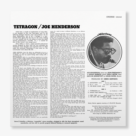 Joe Henderson - Tetragon (Jazz Dispensary Top Shelf Series) Vinyl > LP Craft Recordings