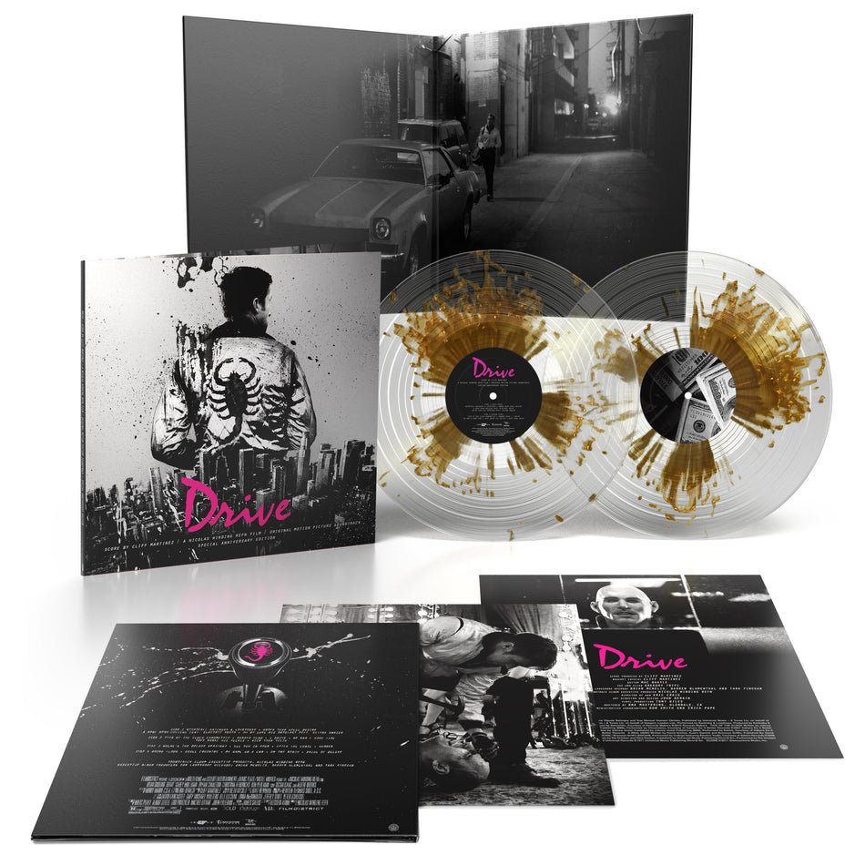 Cliff Martinez - Drive (Original Motion Picture Soundtrack) (Gold Splatter On Clear 15th Anniversary Illustrated Cover Vinyl) Vinyl Lakeshore Records NEW NEW