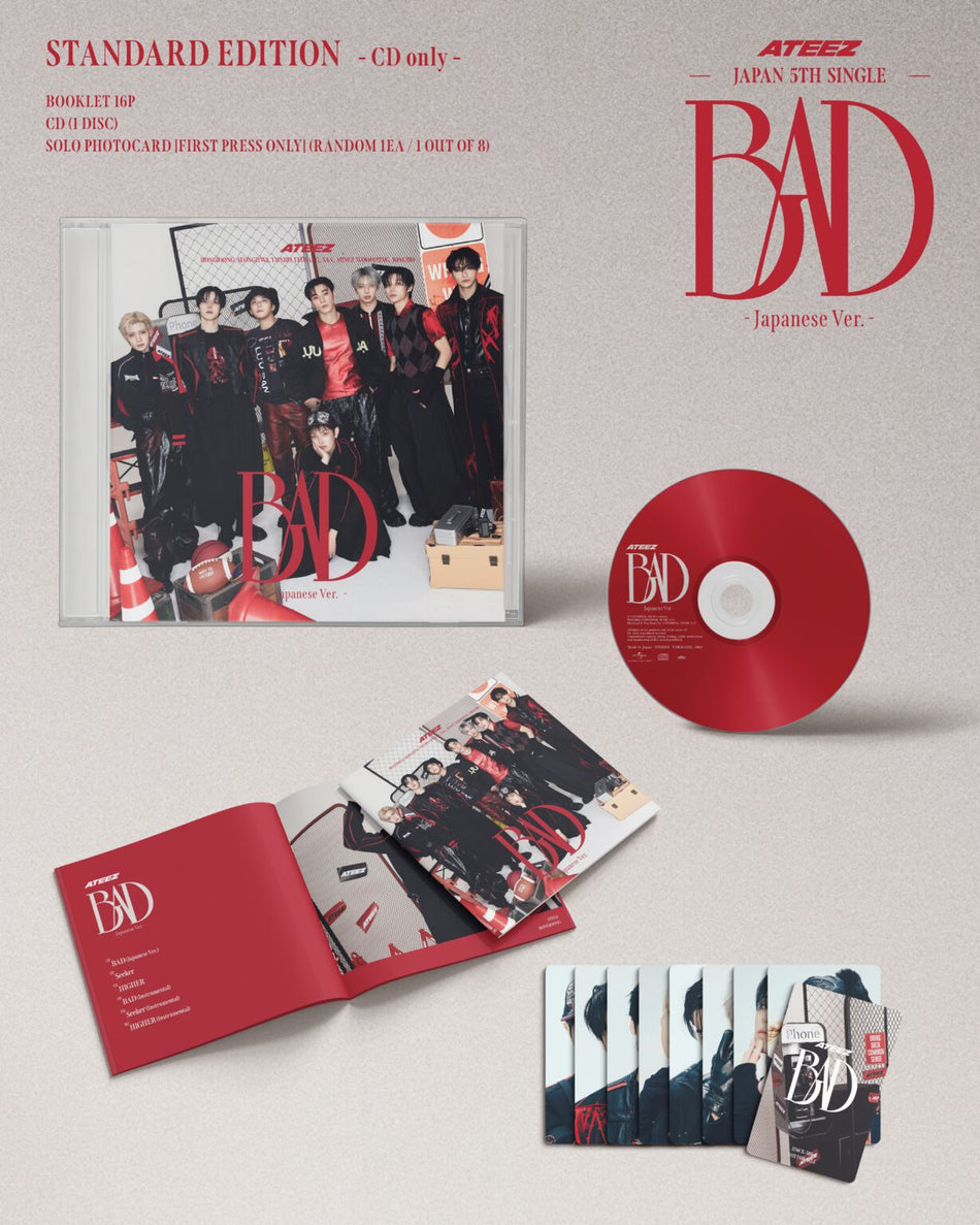 Ateez - Bad (Japanese Ver.) (Standard Edition CD) CD Ume NEW NEW