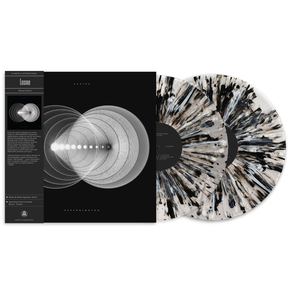 Lusine - Sensorimotor (Black & White Splatter Vinyl) Vinyl > LP Ghostly International NEW NEW