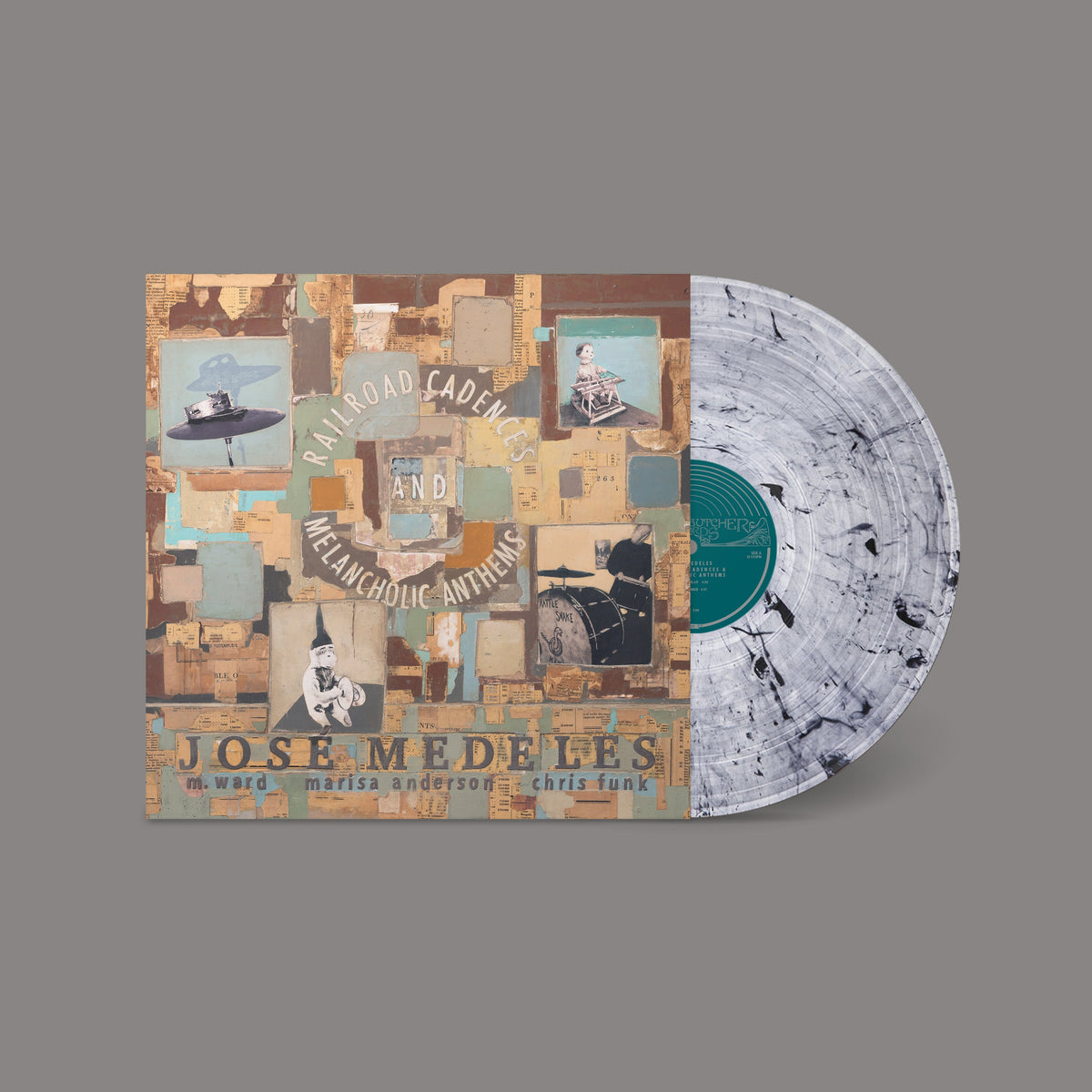 Jose Medeles - Railroad Cadences & Melancholic Anthems (Clear with Black Smoke Vinyl) Vinyl > LP Jealous Butcher Records NEW NEW