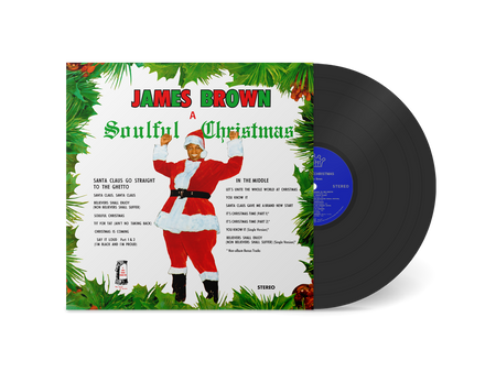 James Brown - The Complete James Brown Christmas (Vinyl) - A Soulful Christmas inner sleeve and black LP