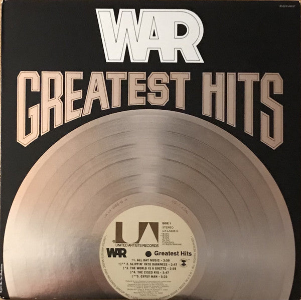 War - Greatest Hits Record United Artists Records 1976 / US / All Disc Pressing / United Artists Records / ALL0U VG+ VG