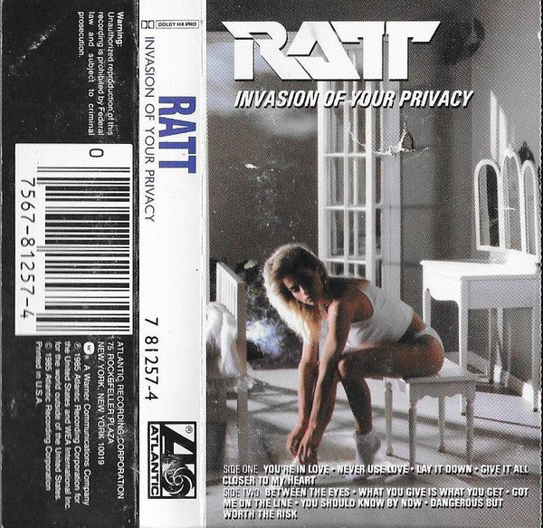 Ratt - Invasion Of Your Privacy Record Atlantic 1985 / US / Atlantic VG VG