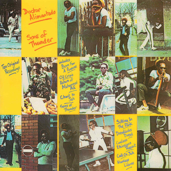 Dr. Alimantado - Sons Of Thunder Record Greensleeves Records 1981 / UK / Greensleeves Records / 04NF4 VG+ VG+