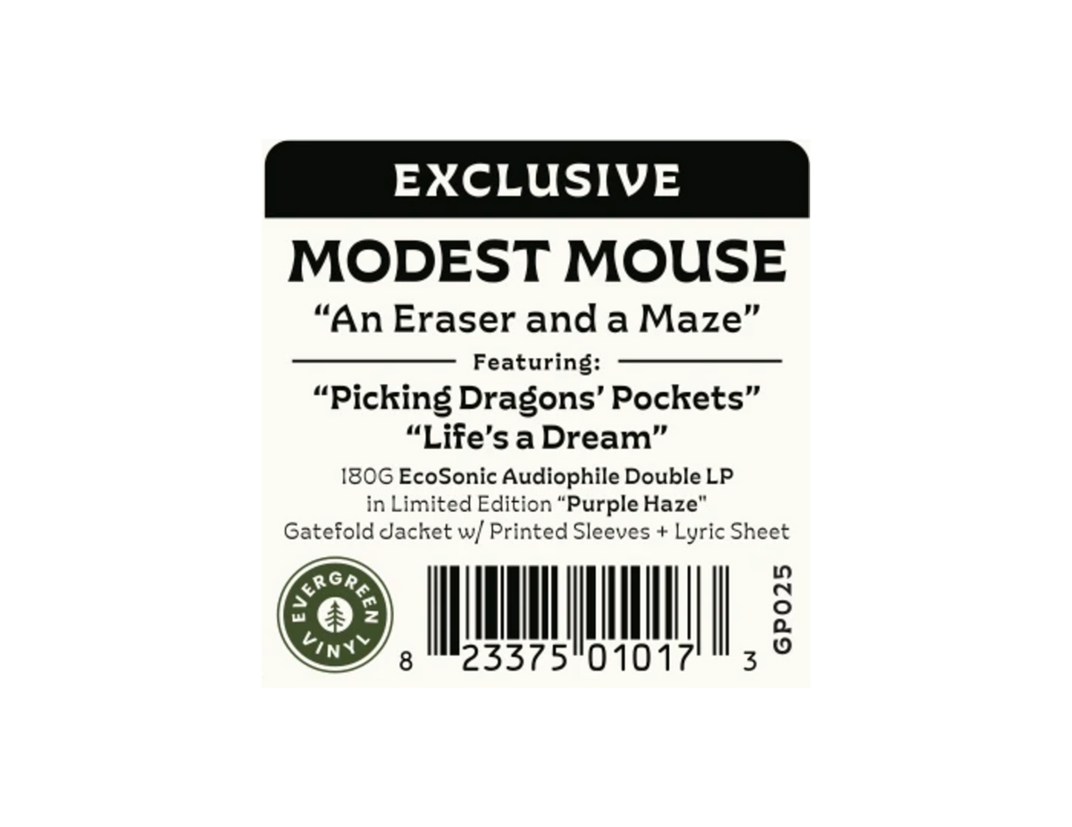 Modest Mouse - An Eraser And A Maze (Evergreen Vinyl Exclusive Purple Haze Vinyl) - Evergreen Vinyl Exclusive sticker