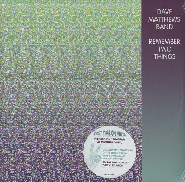 Dave Matthews Band - Remember Two Things Record Bama Rags Records 2014 / US / 180 Gram / Bama Rags Records / 8VWYR NEW NEW