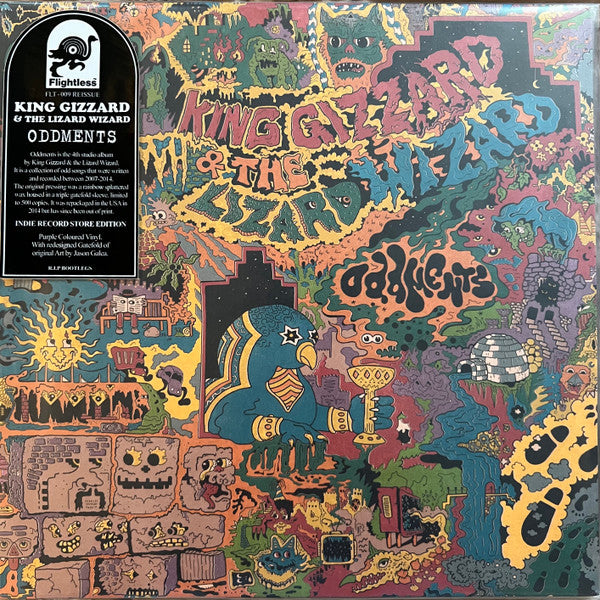 King Gizzard And The Lizard Wizard - Oddments Record Flightless 2022 / US / Clear Purple / Flightless / T1B5W VG+ VG+