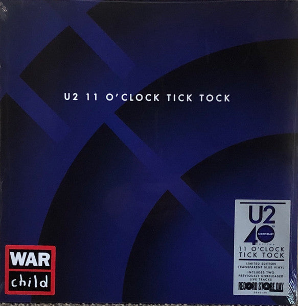 U2 - 11 O'Clock Tick Tock Record Island Records 2020 / Worldwide / Blue Transparent, 40th Anniversary Edition / Island Records / KJW8S NEW NEW