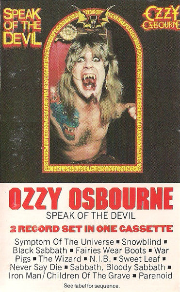 Ozzy Osbourne - Speak Of The Devil Record Jet Records 1982 / US / Jet Records VG VG