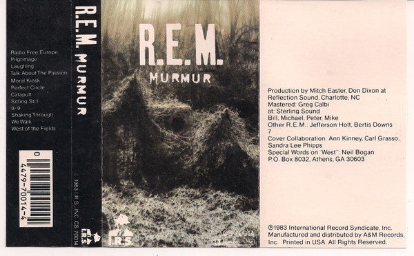 R.E.M. - Murmur Record I.R.S. Records US / I.R.S. Records VG VG