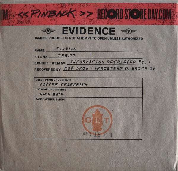 Pinback – Information Retrieved Pt. A – Release:67d03db2-88c2-4804-84a8-73a30d1e612a (cover)