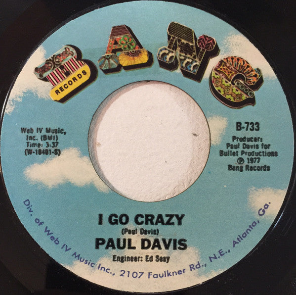 Paul Davis (3) – I Go Crazy – Release:c07827e3-5e69-4e72-8f82-86c0281822e4 (cover)