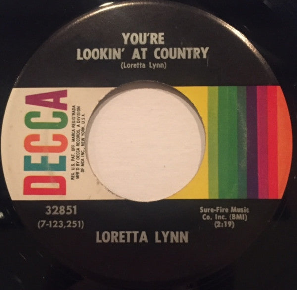 Loretta Lynn – You're Lookin' At Country / When You're Poor – Release:5150ca91-7d5f-49a0-bb8a-1675ace4c320 (cover)