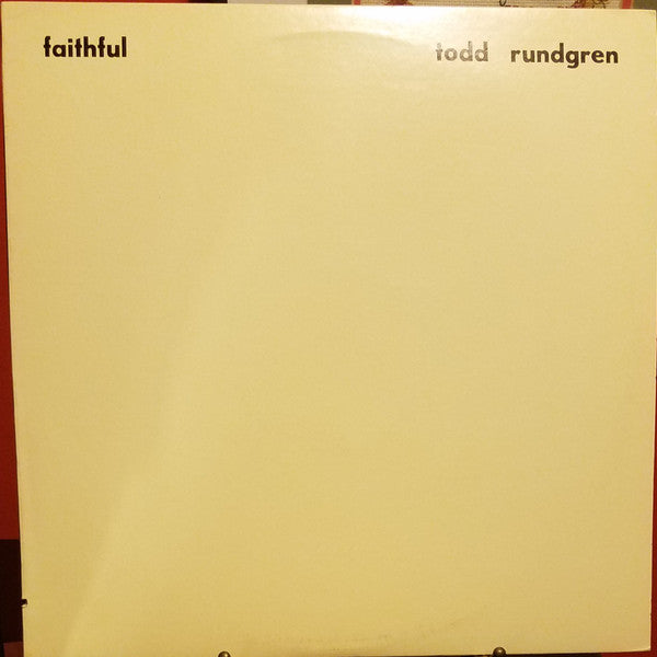 Todd Rundgren - Faithful Record Bearsville 1976 / US / Bearsville / X4R39 VG+ G