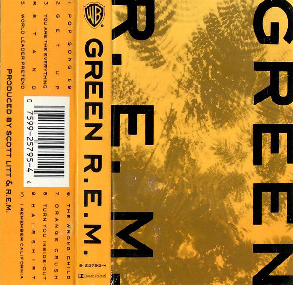 R.E.M. - Green Record Concord Bicycle Music 1988 / US / Clear Shell, AR / Warner Bros. Records VG VG