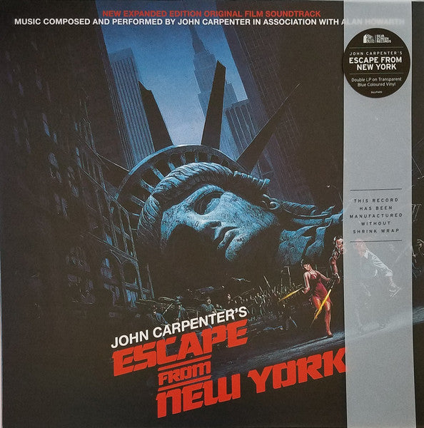 John Carpenter - John Carpenter's Escape From New York (New Expanded Edition Original Film Soundtrack) Record Silva Screen 2022 / Europe / Blue [Transparent Blue], 180g / Silva Screen / QNX1Y NEW NEW