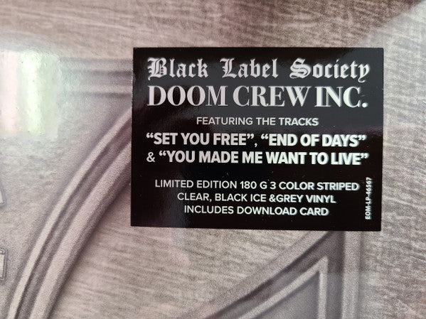 Black Label Society - Doom Crew Inc. Record eOne 2021 / US / 3 Color Striped [Clear, Black Ice & Grey], 180g / eOne / Q6FGB NEW NEW